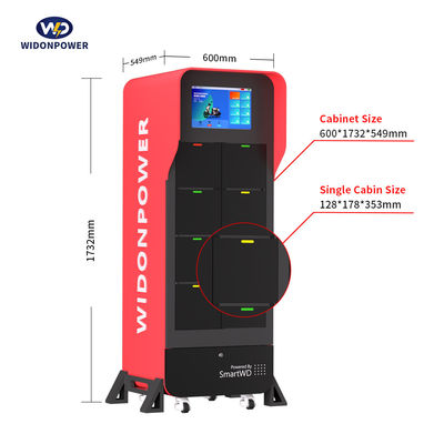 Stacja wymiany baterii RFID dla rowerów elektrycznych, skuterów, motocykli, riksza, wejścia 100-240V 50/60HZ